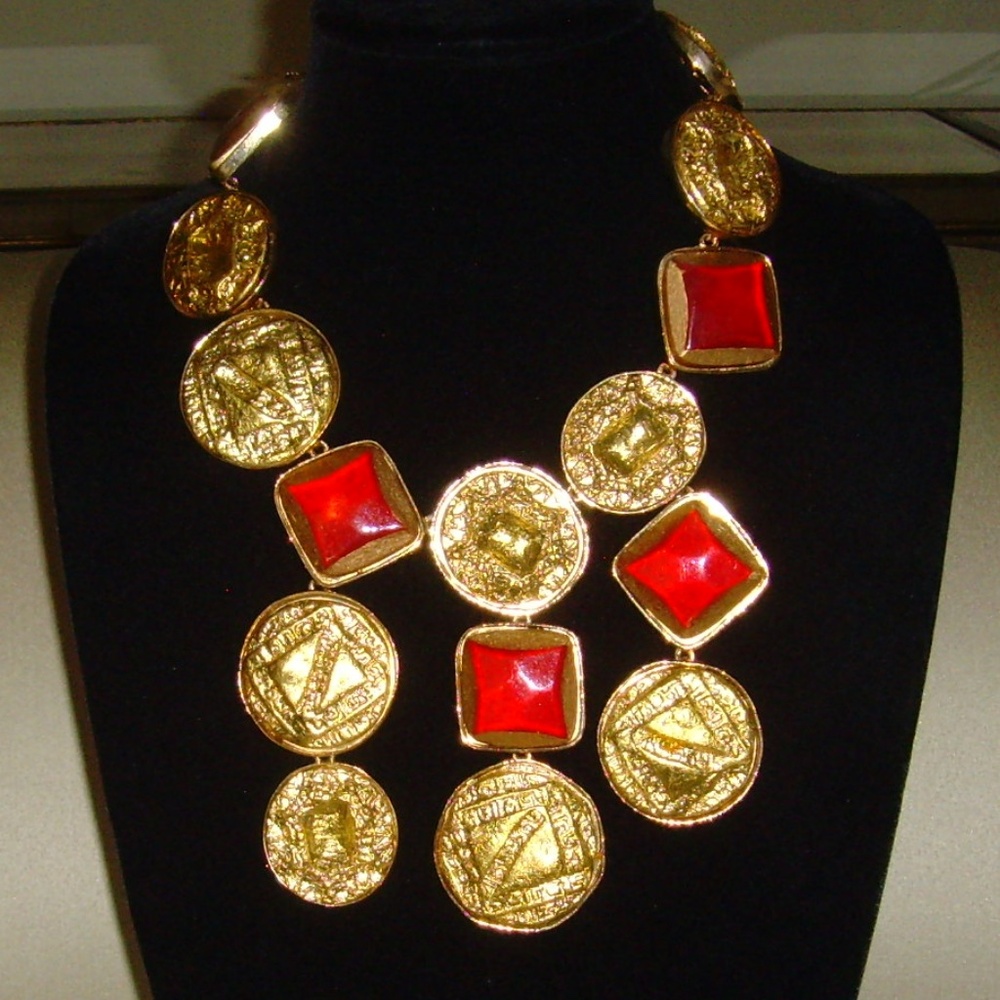 Kenneth J Lane (Kjl) Statement Bib Necklace - image 8